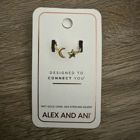 Alex and Ani star and moon adjustable ring - Picture 1 of 2